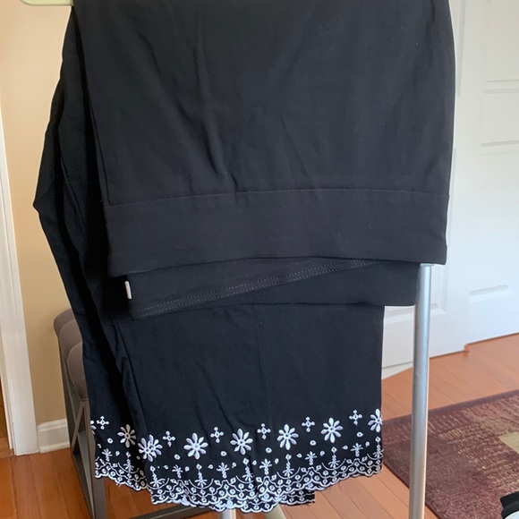 Avenue Pants - Winter Weight - Black with White X